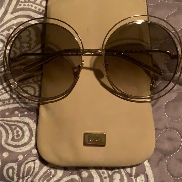 Chloe Carlina Sunglasses Gold Chloe Circle Sunglasses Buy Chloé